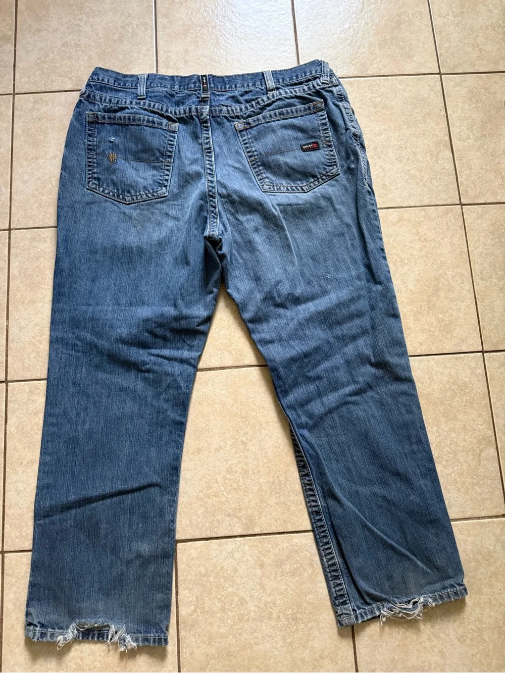 Ariat Mens M4 Flame Resistant Bootcut Cotton Work Jeans Blue 42/32